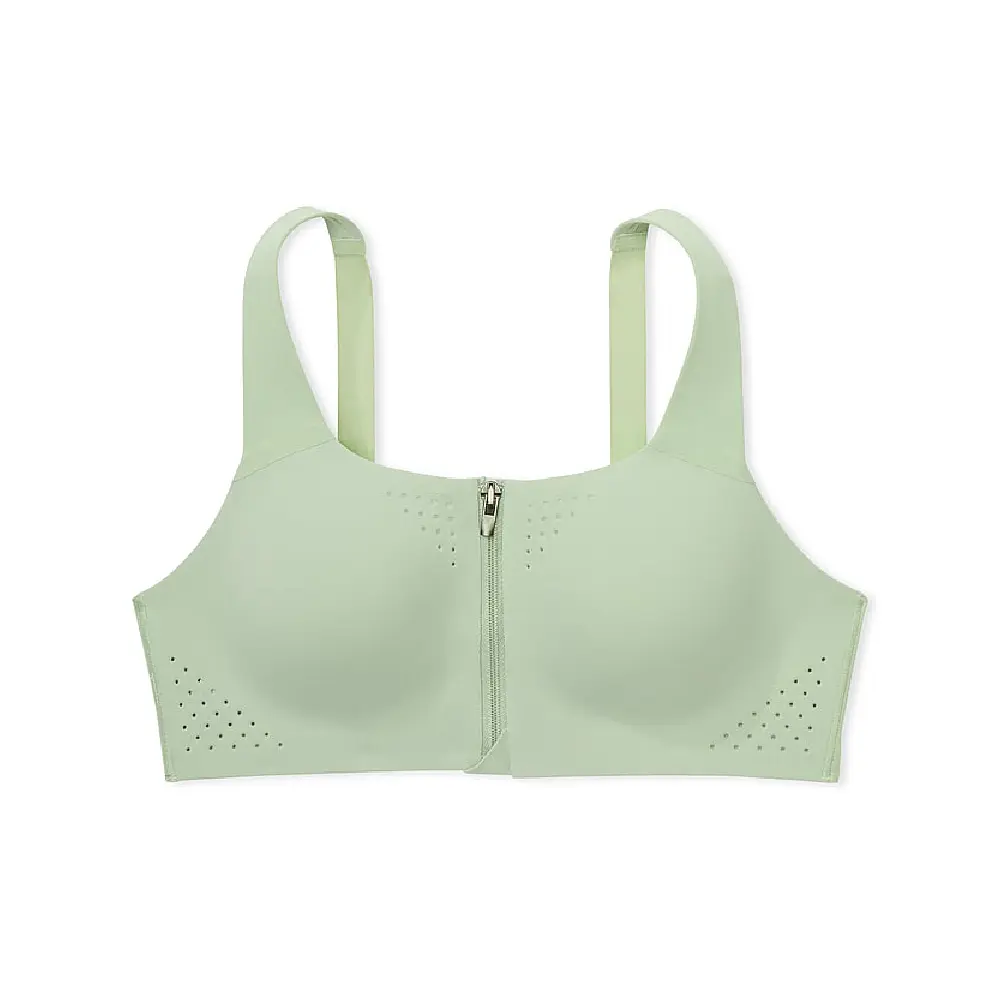 

Топ спортивный Victoria's Secret Featherweight Max Front-Close Sports, светло-зеленый