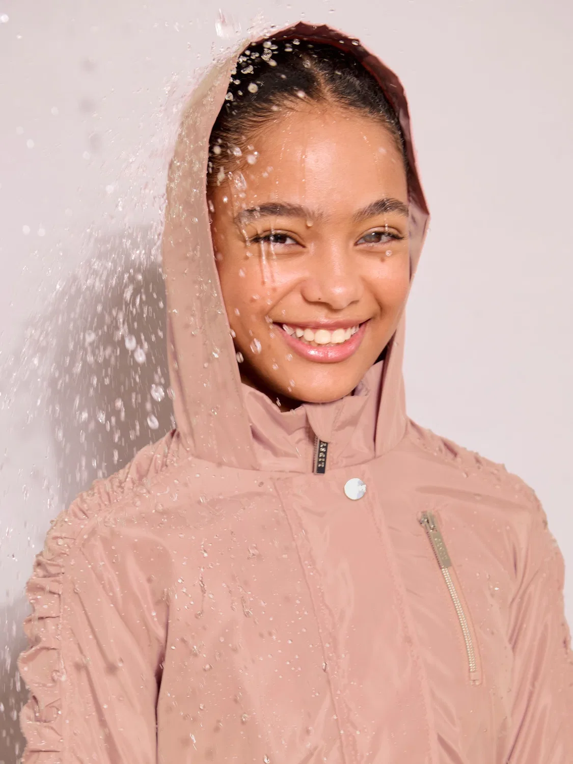 Дождевик LIPSY Pink Shower Resistant Lightweight Ruched, розовый — фото 2