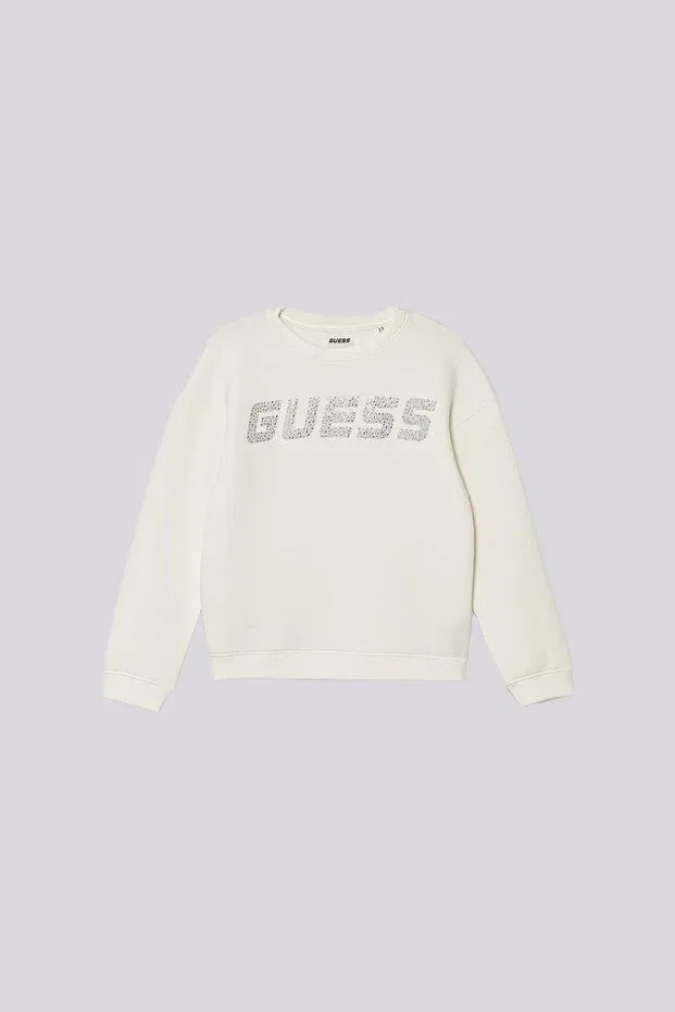 Детские свитшот с принтом Guess, White