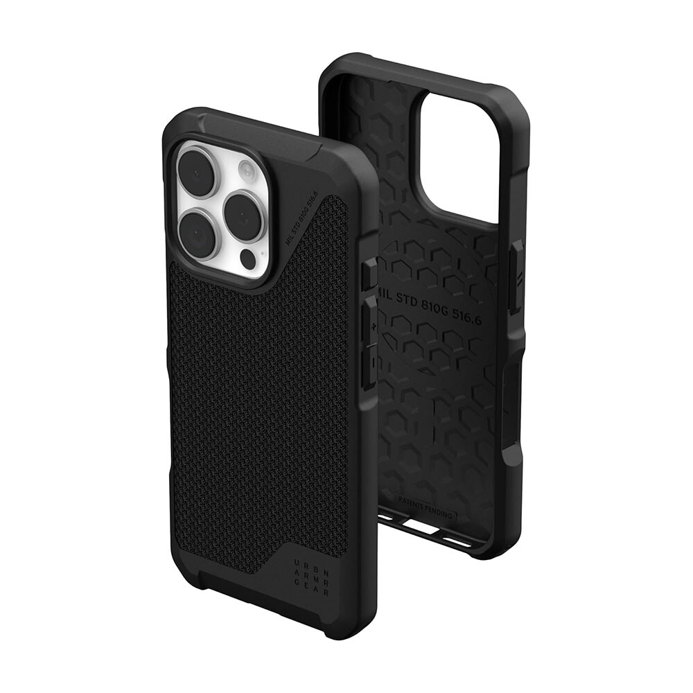 

Чехол UAG Metropolis LT для iPhone 16 Pro с MagSafe, Kevlar Black, Черный, Чехол UAG Metropolis LT для iPhone 16 Pro с MagSafe, Kevlar Black