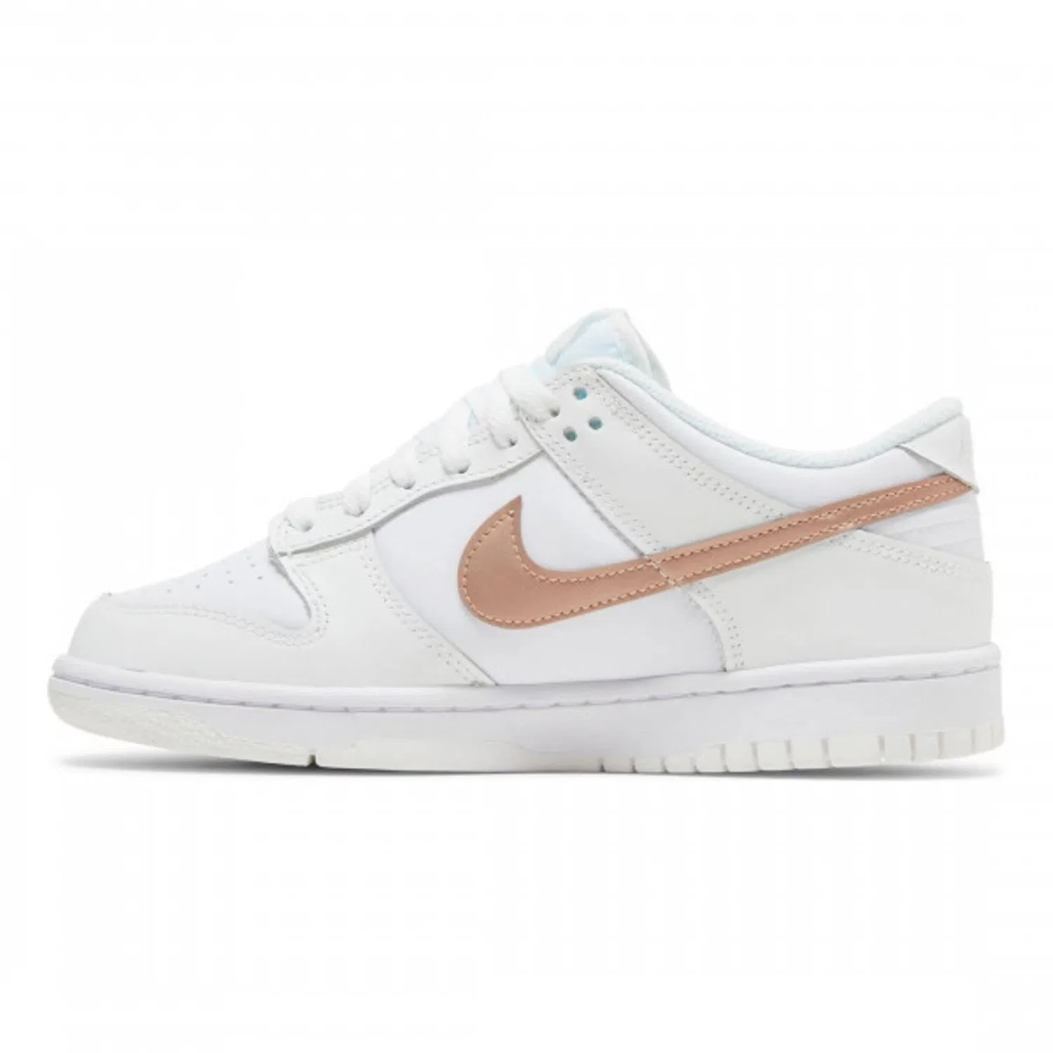 Детские кроссовки для мальчиков с принтом Dunk Low Gs Shoes NIKE, White Metallic Red Bronze