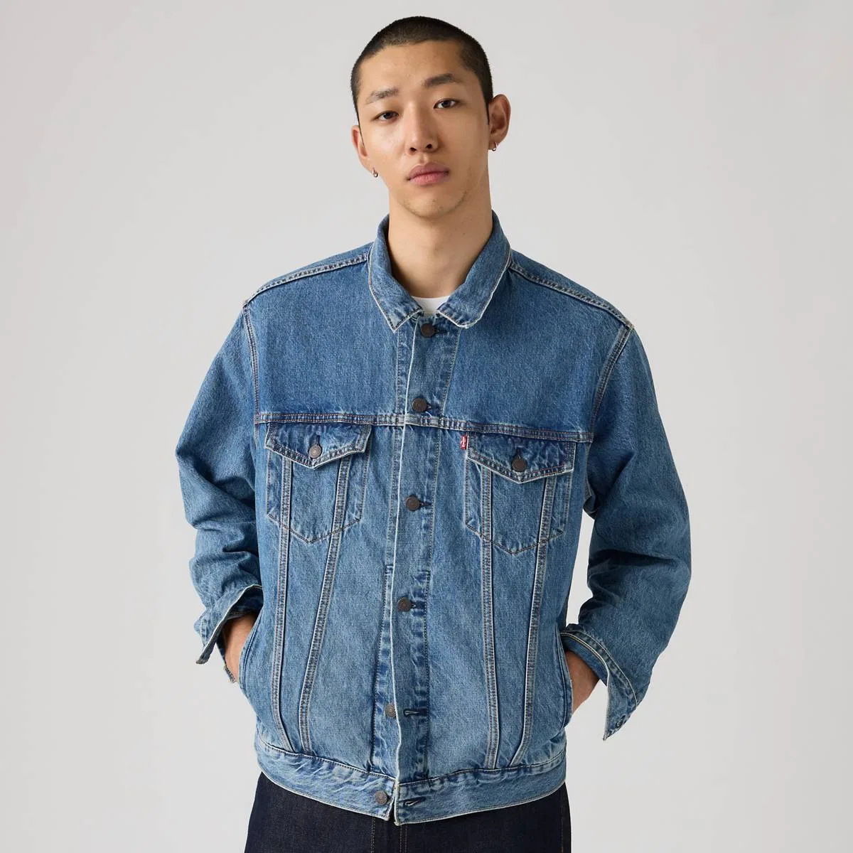Свободная куртка дальнобойщика Levi's, Washed Away - Medium Wash