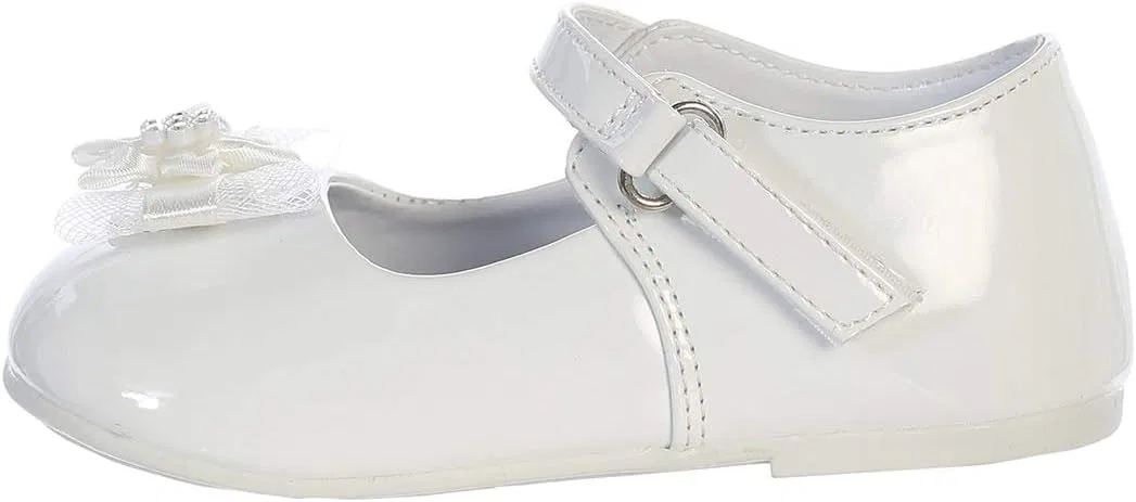 Детские туфли Мэри Джейн с бантом для девочек Swea Pea & Lilli, White — фото 2
