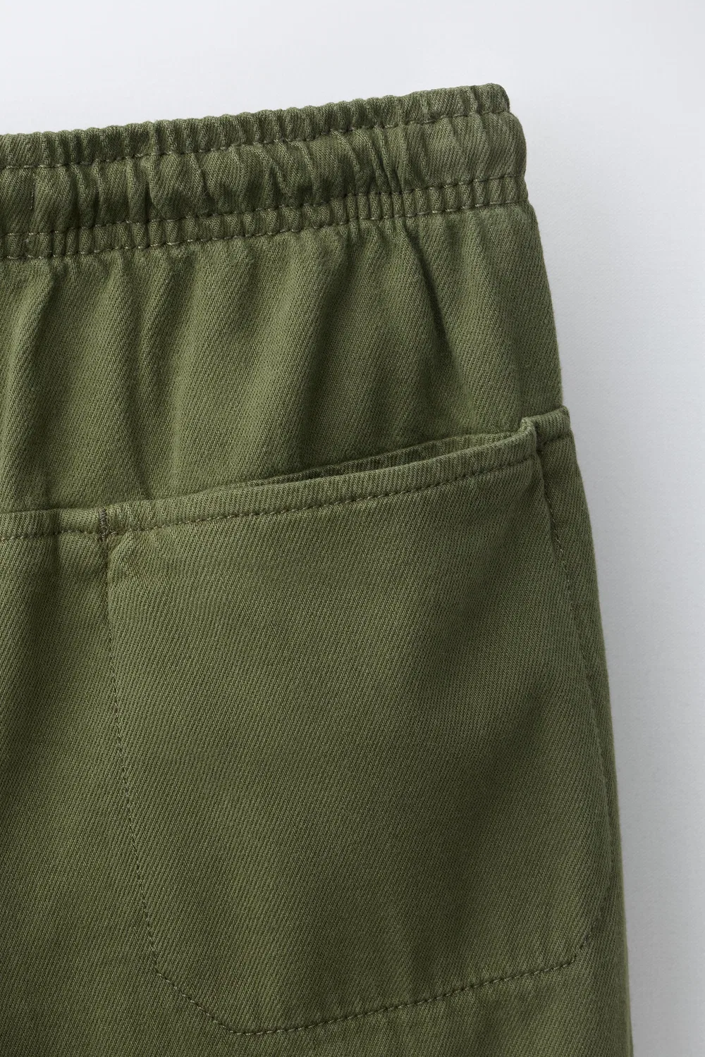 Твиловые спортивные брюки ZARA, mid khaki — фото 4