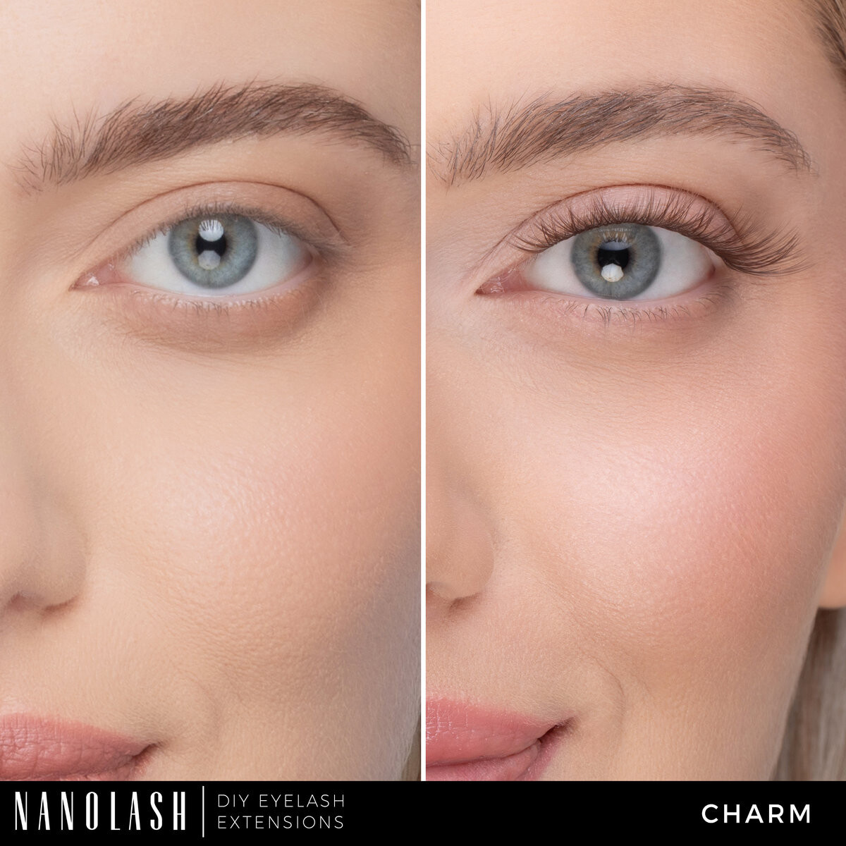 Коричневые клеевые ресницы для самостоятельного нанесения DIY CHARM Nanolash — фото 2