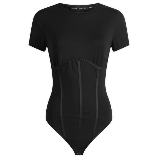 

Невесомый корсетный боди для дайвинга Good American, черный