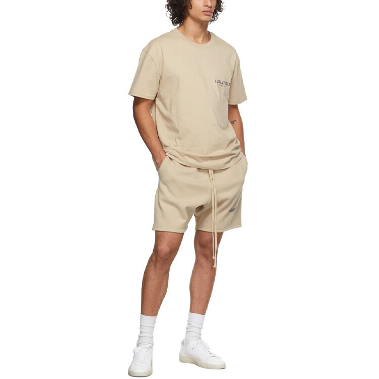 Повседневные шорты мужские бежевые Fear Of God Essentials, бежевый — фото 3
