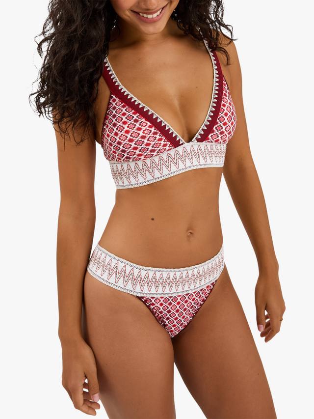 

Бюстгальтер-бикини с принтом тайл Accessorize, Red