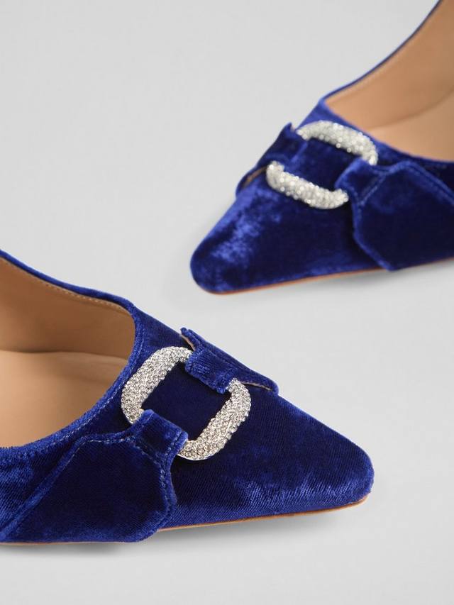 Закрытые туфли-лодочки Thelma из вельвета L.K.Bennett, Imperial Blue — фото 3