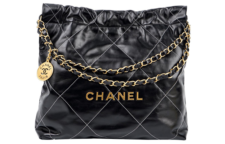 

CHANEL Сумка 22Bag Leather Tote, шоппер, маленькая женская сумка через плечо черная