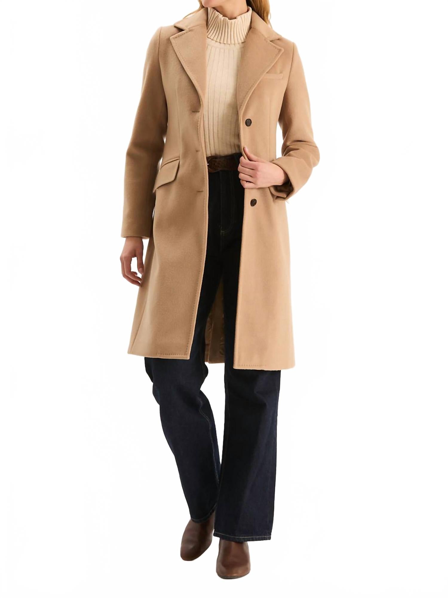 

Tyler Boe Пальто средней длины Perry, цвет верблюжий