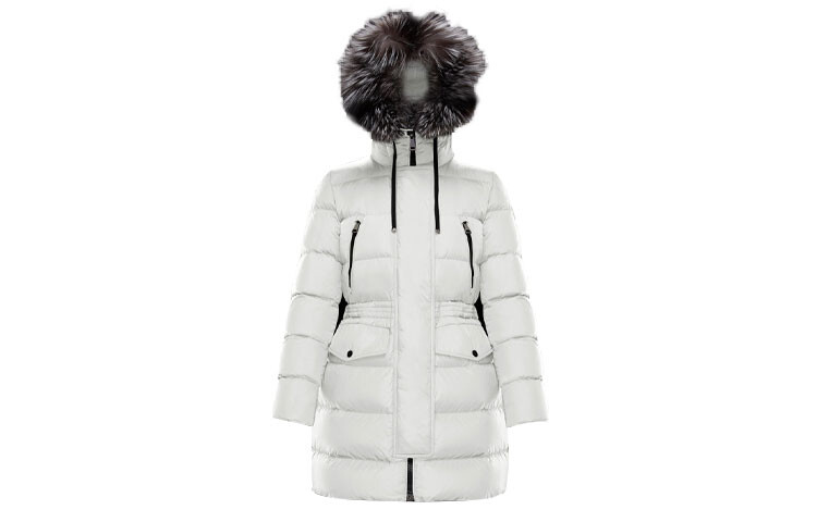 

Пуховик женский белый Moncler