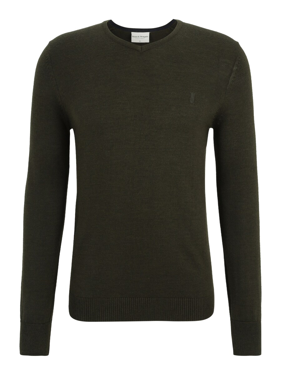 

Свитер с v-образным вырезом Bruun & Stengade Sweater Uranus, темно-зеленый