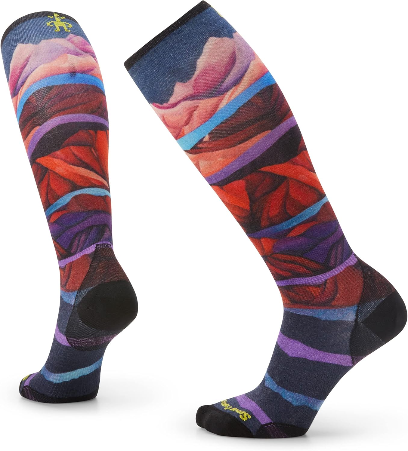 

Женские лыжные носки Smartwool Zero Cushion Extra Stretch с эффектом амортизации на голень, Multi Color