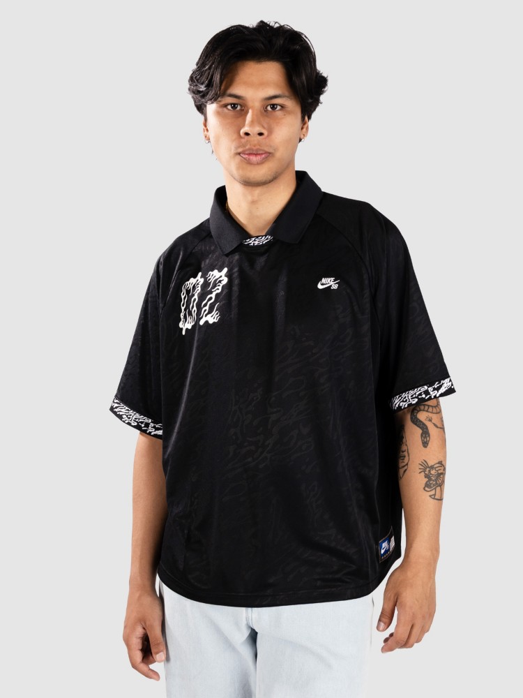 Футболка Nike SB Df Jacq Jrsy T-Shirt, black/white — фото 4