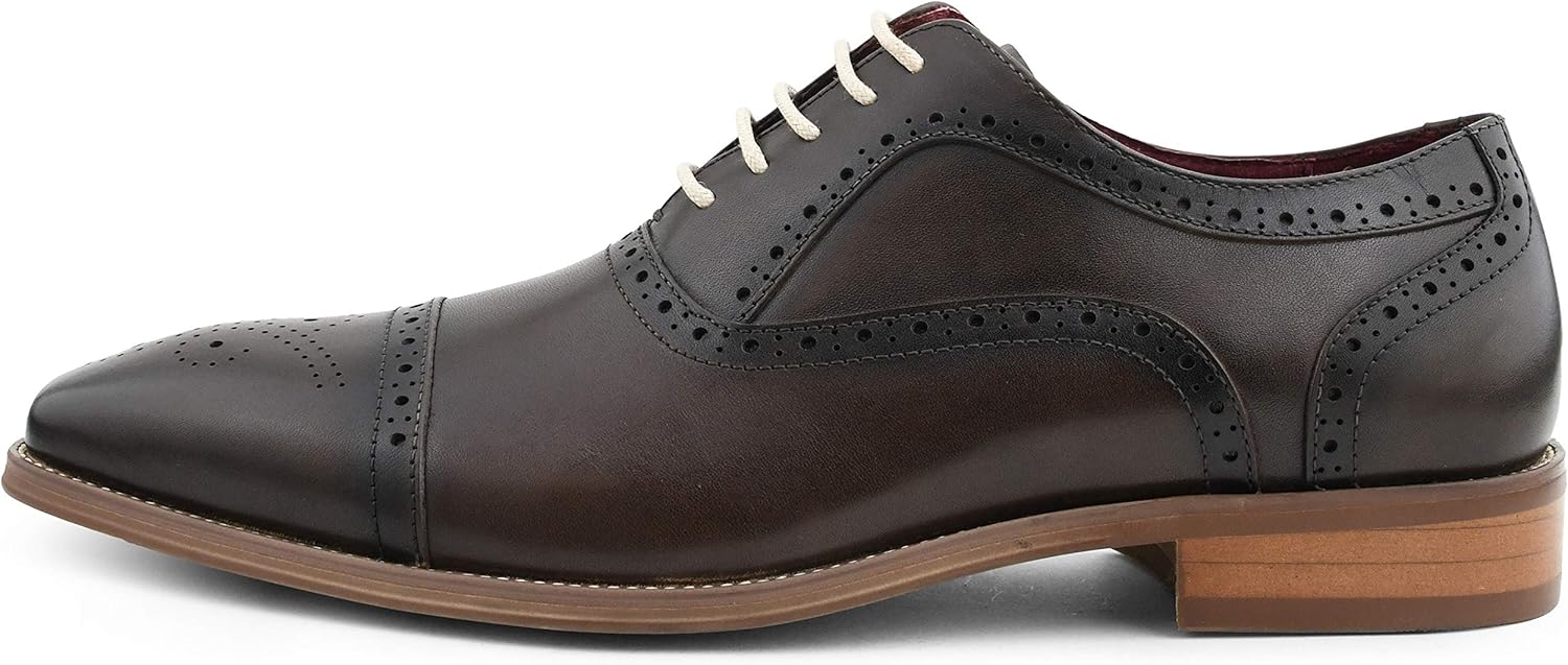 Мужские туфли Asher Green AG114 из натуральной кожи, оксфорды, с носком типа кап, на шнуровке, броги - бирюзовые, светло-коричневые, коричневые, зеленые, серые — фото 3