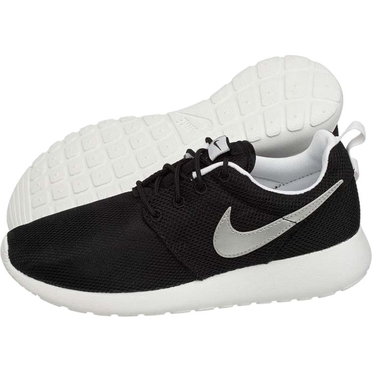 Кроссовки для бега Roshe Run с низким верхом, противоскользящие, износостойкие, для детей и подростков Nike, черный — фото 4