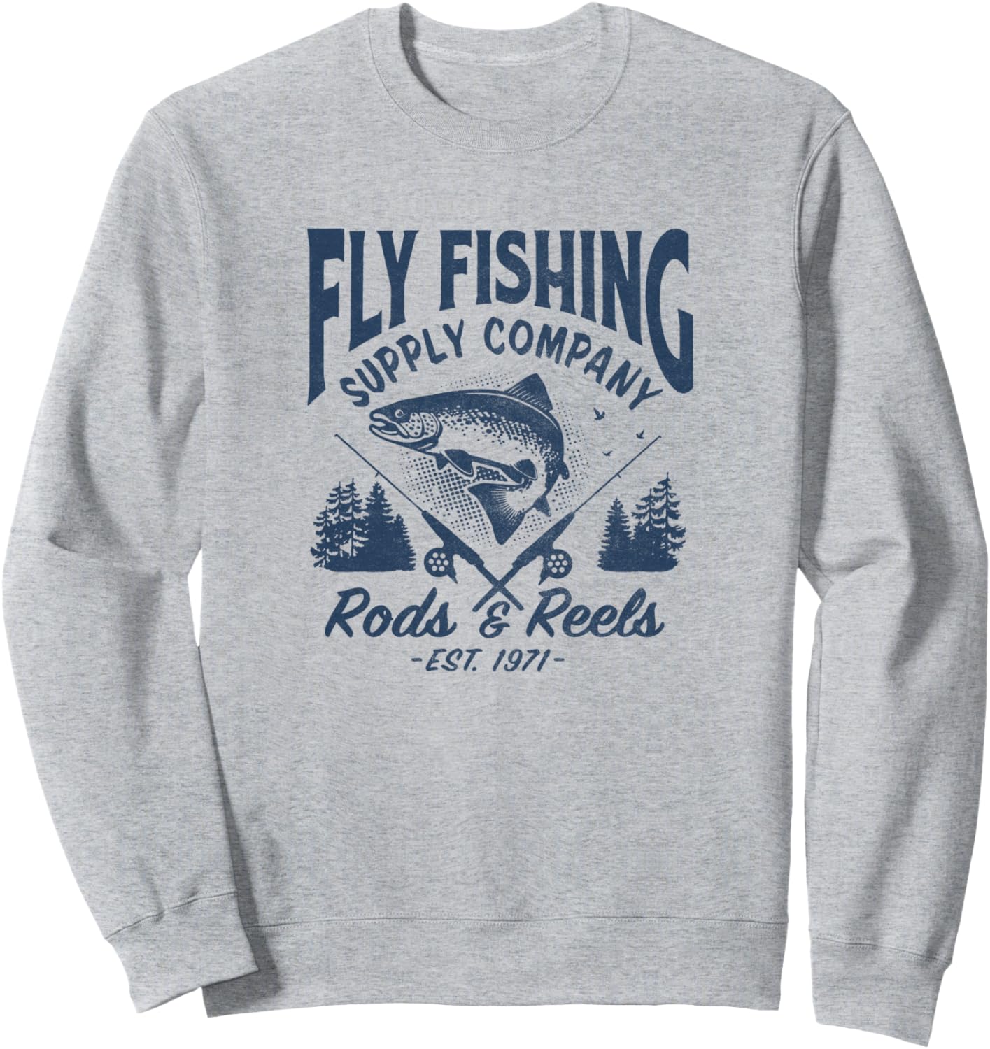 

Толстовка компании Fly Fishing Rods & Reels Supply Company, серая, размер S Trendy Apparel