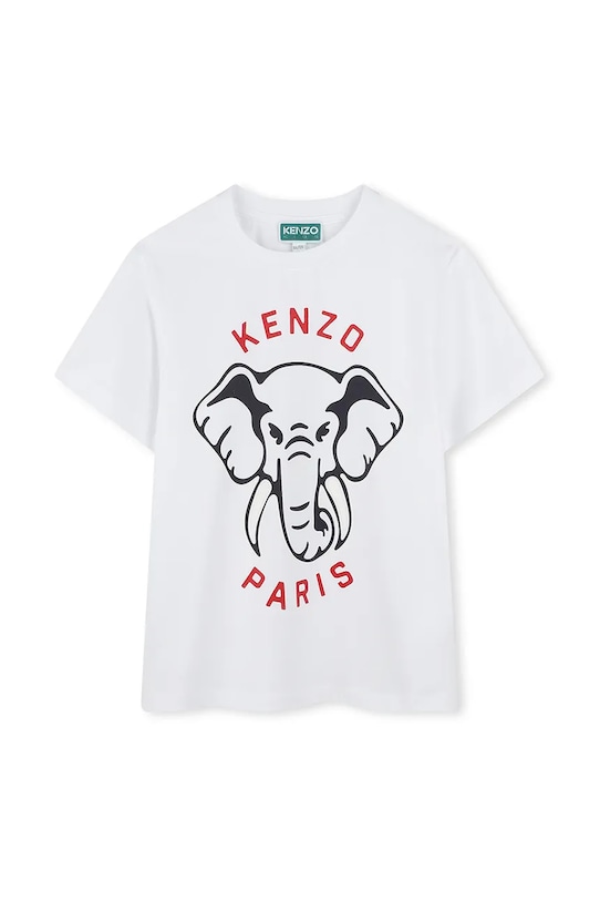 

Хлопковая футболка детская Kenzo Kids, белый
