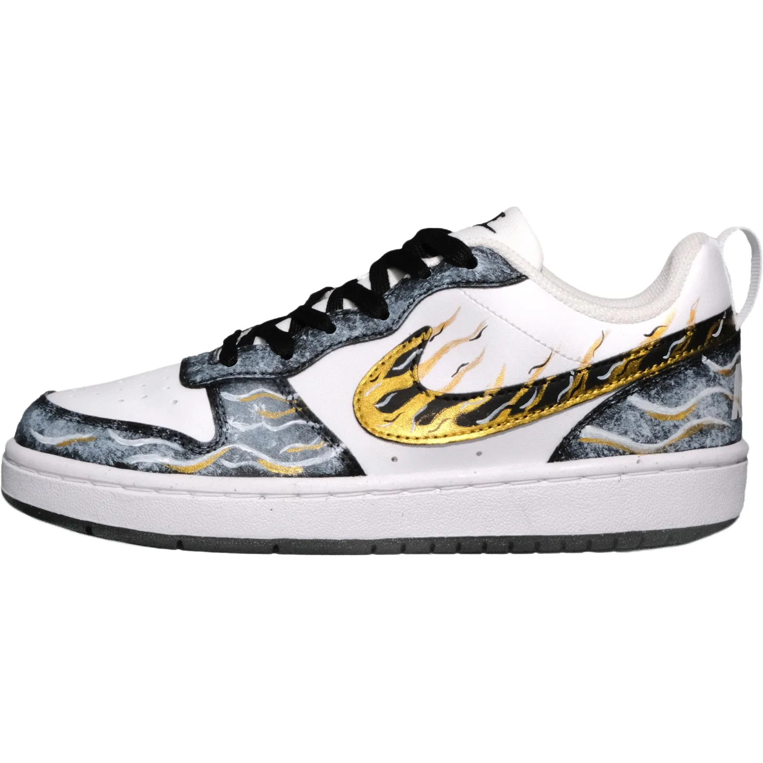 Кроссовки Court Borough Law And Evil Sunwheel с противоскользящей и износостойкой подошвой Nike, черный