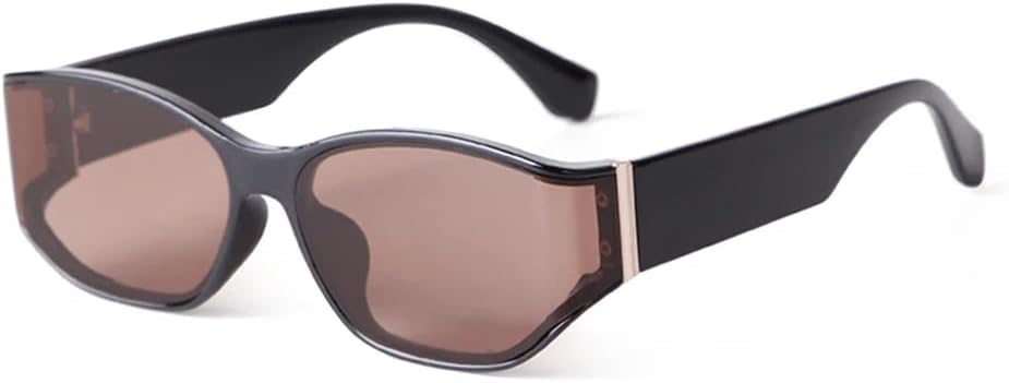 

Модные солнцезащитные очки с квадратными изогнутыми линзами для женщин, большие солнцезащитные очки для мужчин, очки «кошачий глаз», дорожные и повседневные очки, защита от ультрафиолета UV400 UJNHGQ, C2