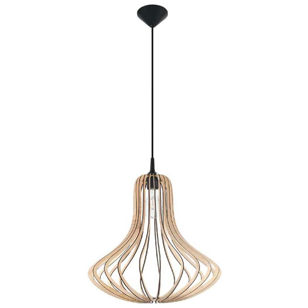 

Подвесной светильник, дерево, натуральный, черный, рейки, H 110см etc-shop, коричневый