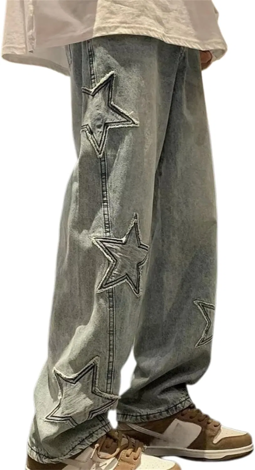 Джинсы с пайетками, Vintage Star Patchwork, голубой