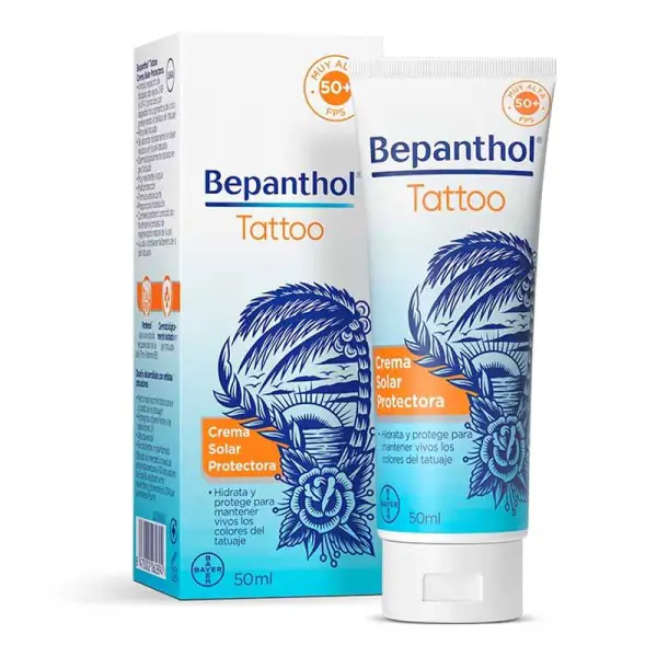

Солнцезащитный крем Bepanthol Tattoo Crema Solar Spf50+ Bepanthol, 50 мл