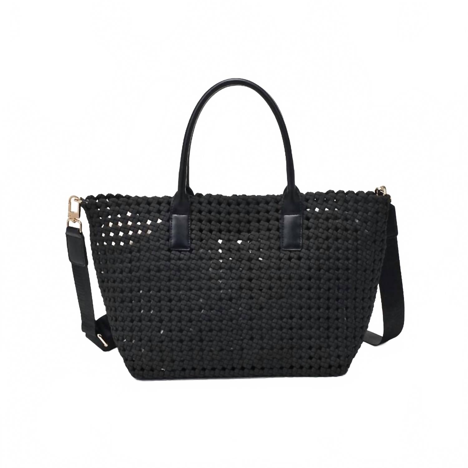 

Женская сумка-тоут Solstice Hand Fabric Knot черного цвета Sol And Selene, черный