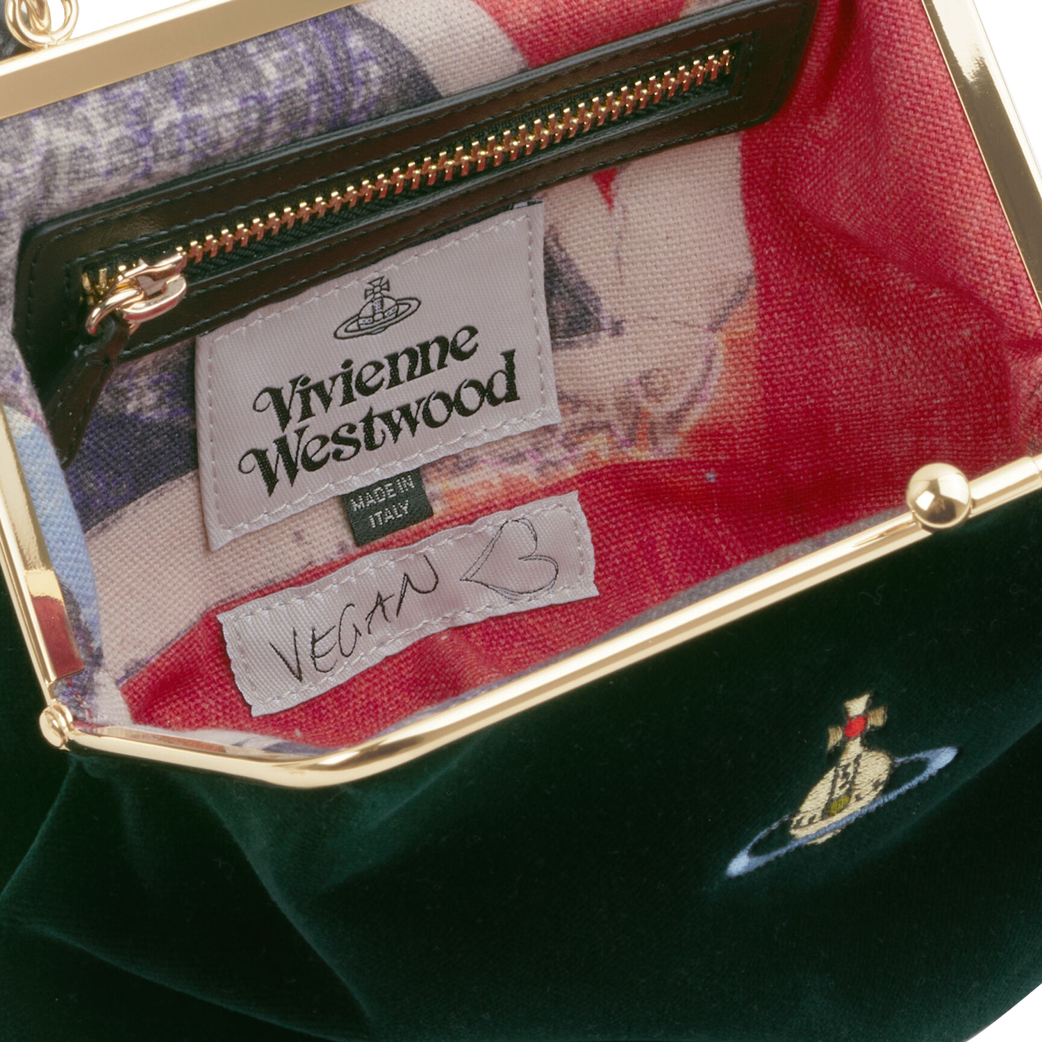 Vivienne Westwood Женский портмоне через плечо зеленый — фото 4