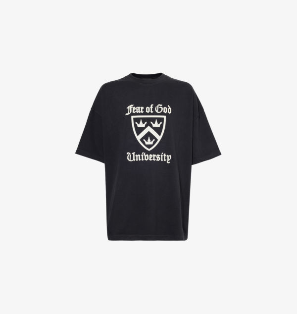 

Футболка из плотного хлопкового джерси с круглым вырезом Fear Of God Essentials, черный