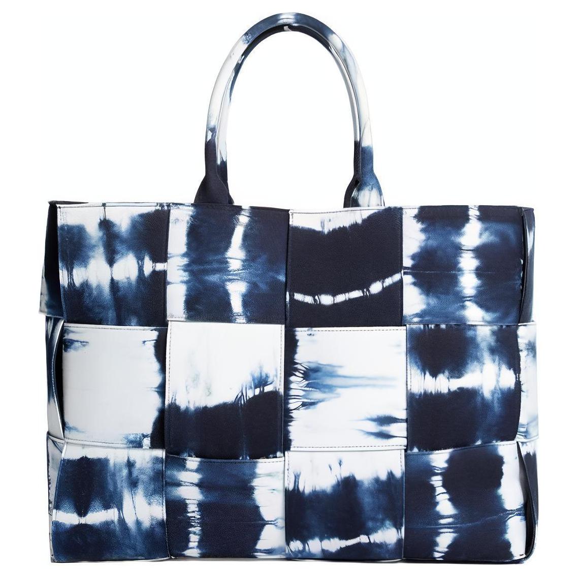 

Хлопковая сумка-шопер, шоппинг-сумка, ручная кладь, плечевая сумка Men's Blue & White Bottega Veneta, Set (Bag+Dust Bag)