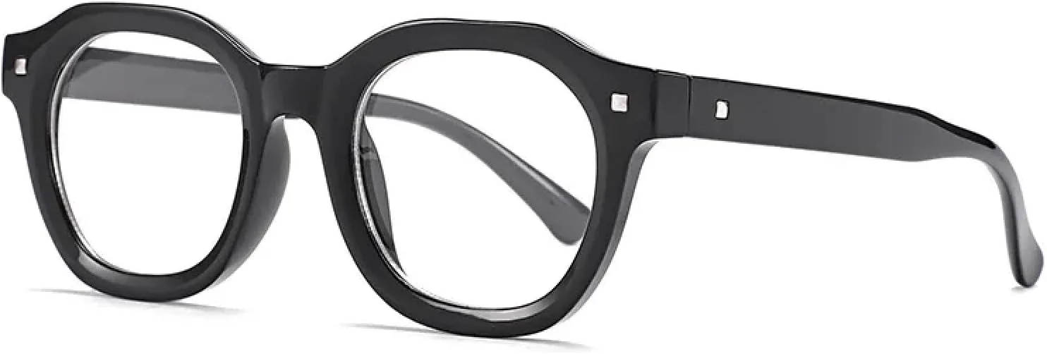 

Роскошные солнцезащитные очки большого размера для женщин и мужчин, винтажные, в стиле панк, хип-хоп, с заклепками, защита от УФ-излучения UV400 TVTBBVV, Black Clear