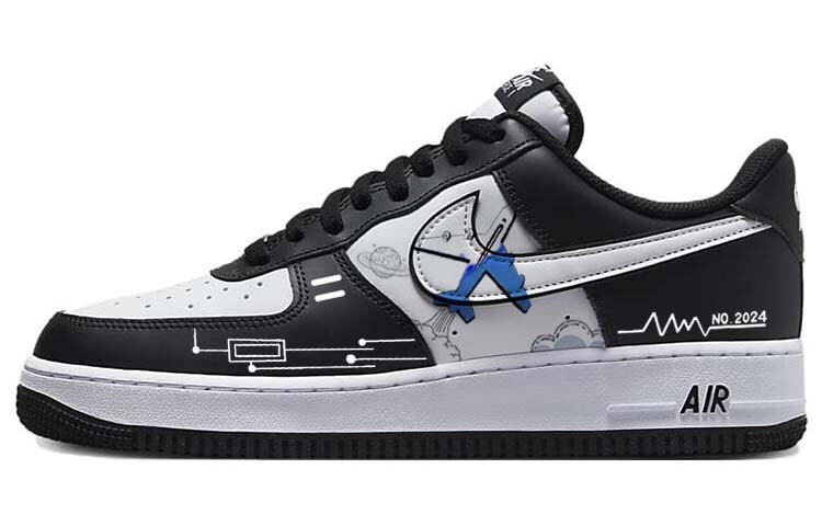 

Кроссовки Nike Air Force 1 Skateboard Shoes Unisex Low-Top White Black, Черный, Кроссовки Nike Air Force 1 Skateboard Shoes Unisex Low-Top White Black