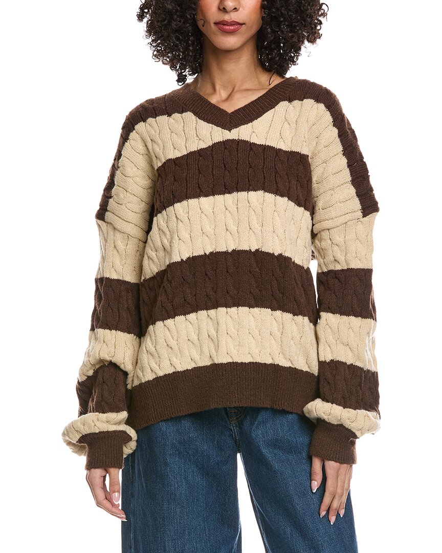 

Вязаный свитер Мэдисон Майлз Madison Miles, светло-коричневый