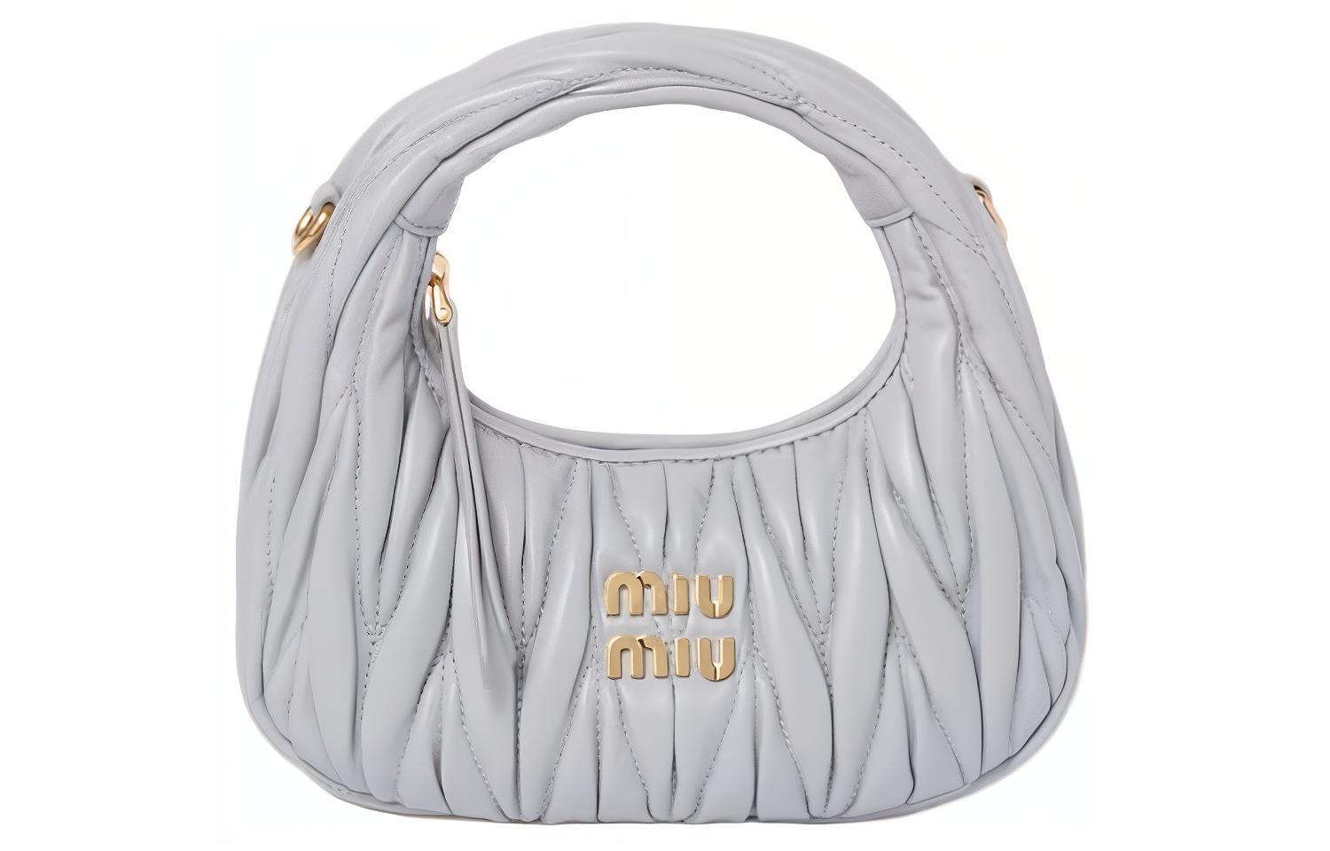 

Кожаная сумка Wander Series через плечо кроссбоди мини женская cornflower MIU MIU, Set (Bag+Dust Bag)