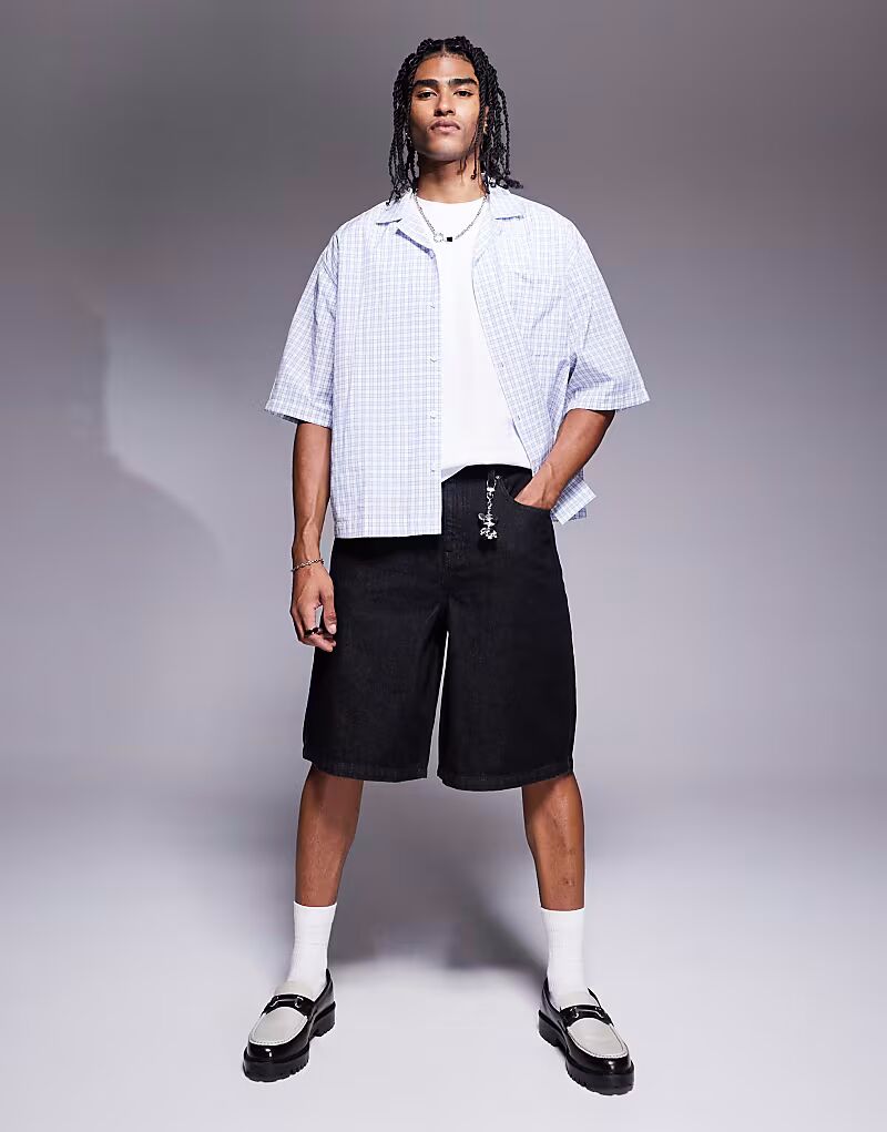 

Длинные джинсовые шорты ASOS DESIGN черного цвета