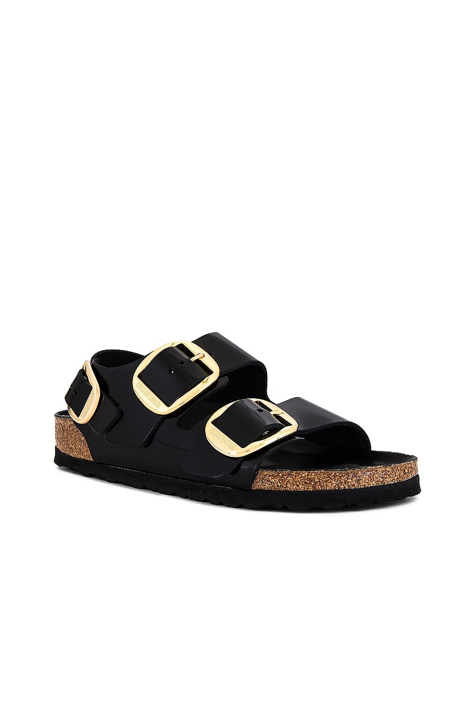 Сандалии Milano с большой пряжкой Birkenstock, цвет High Shine Black — фото 2