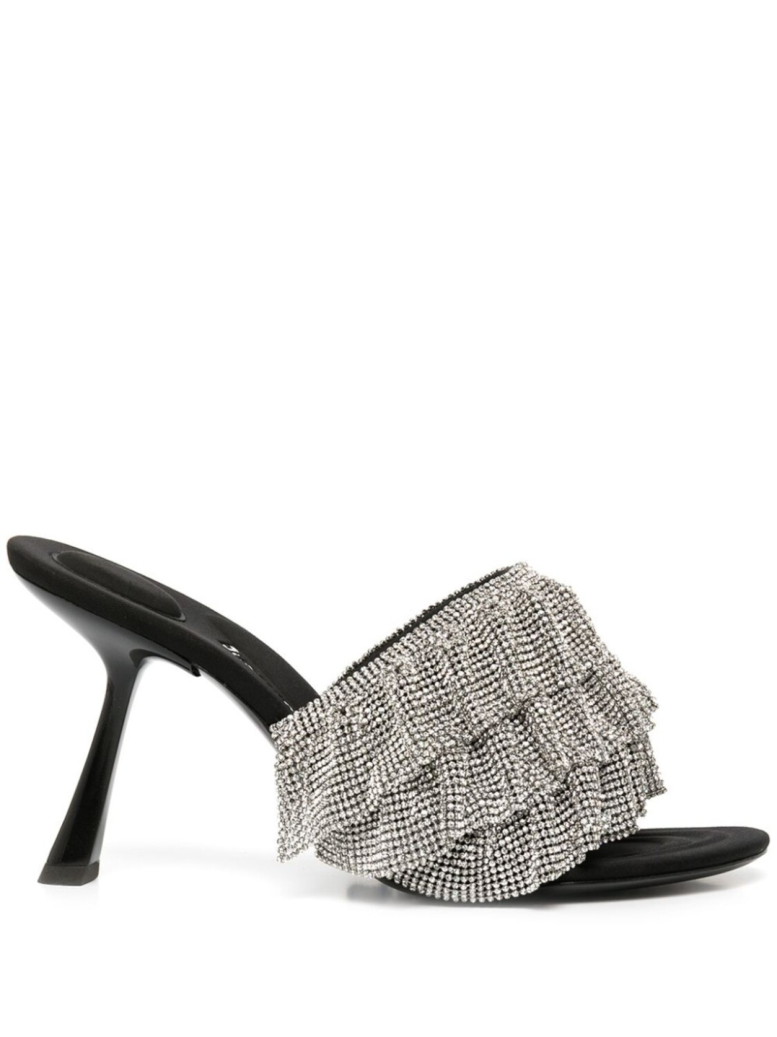 Alexander Wang мюли Nala 105 с оборками и кристаллами, черный