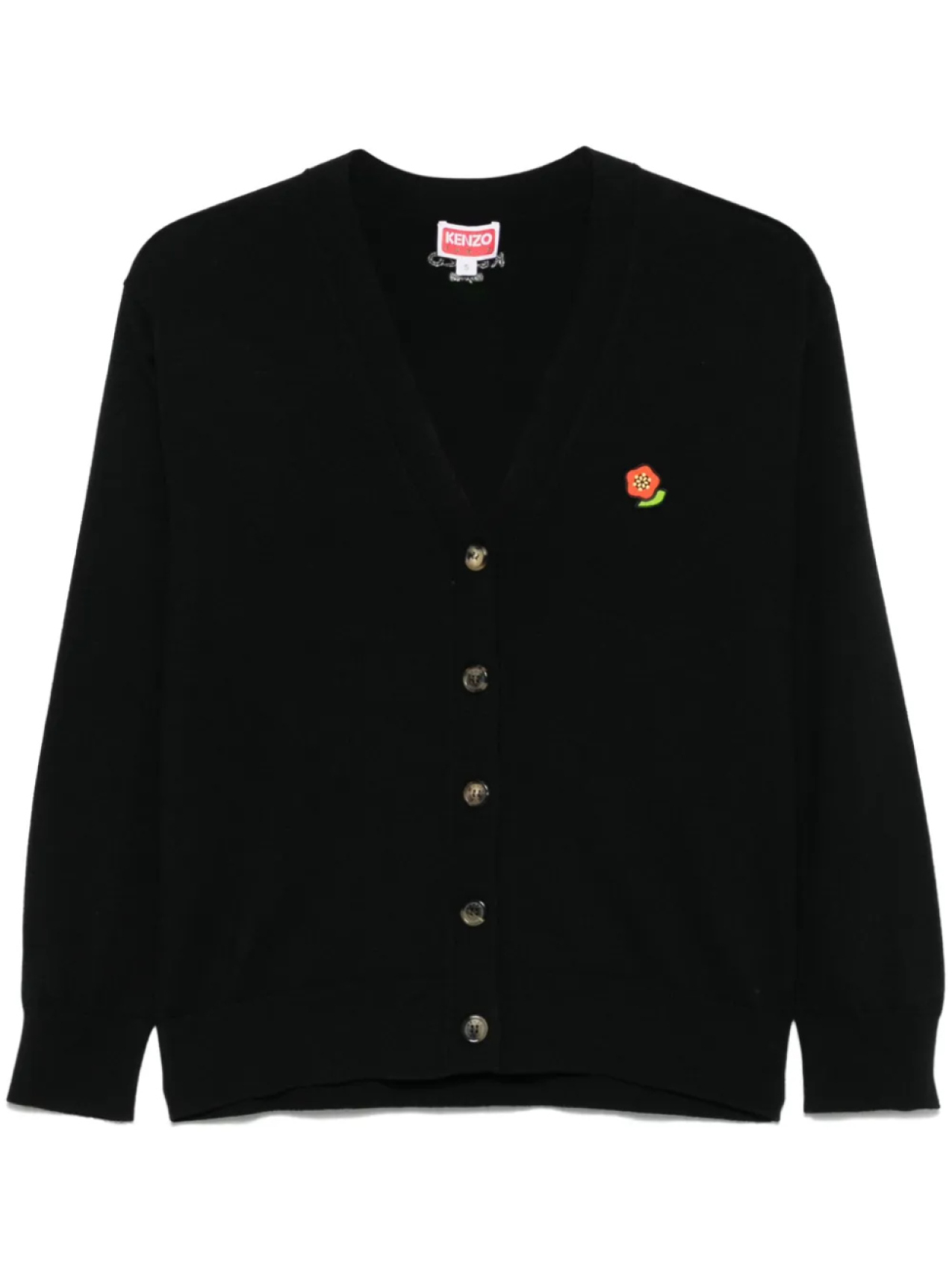 

Kenzo Kenzo Pop-вышитый кардиган, черный