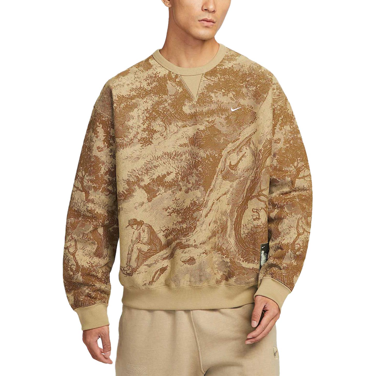 

Свитшот Solo Swoosh мужской Nike, коричневый/белый