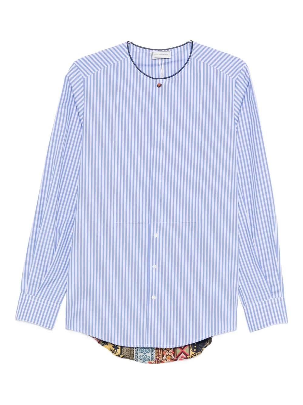 

Рубашка из хлопка в полоску Pierre-Louis Mascia, синий