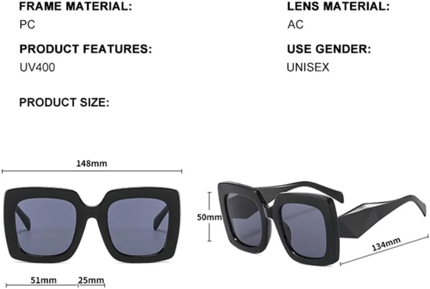 

Ретро большие солнцезащитные очки для женщин и мужчин, винтажные солнцезащитные очки с защитой от УФ-излучения UV400 для использования на открытом воздухе LANGSER, 4