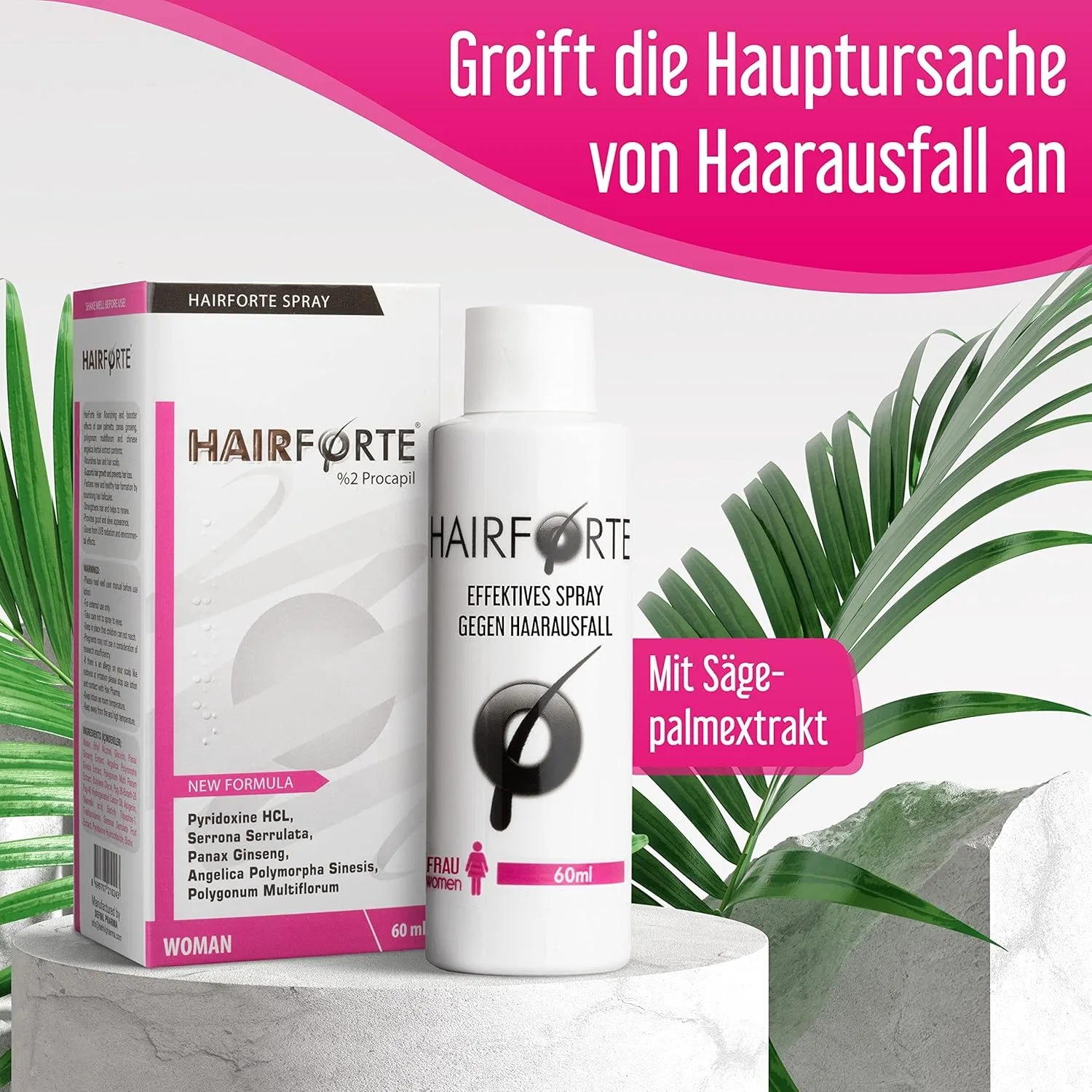 Спрей Hairforte для женщин против выпадения волос с 2% Procapil Hairforte — фото 4