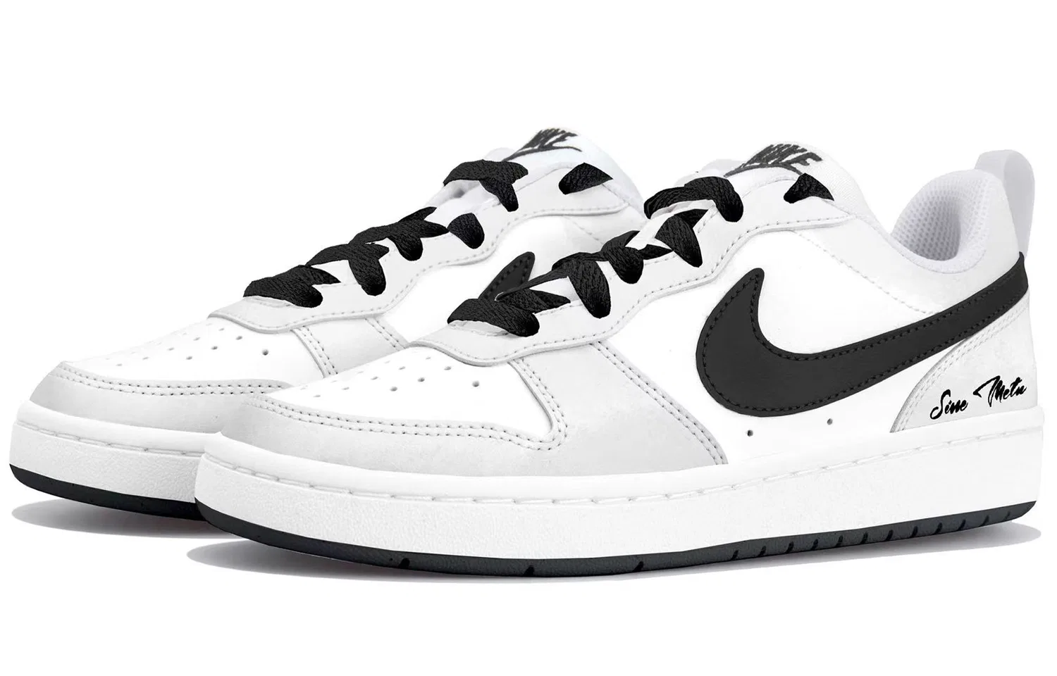 Кроссовки для скейтбординга детские Nike Court Borough Mist Gray Monologue Black — фото 4