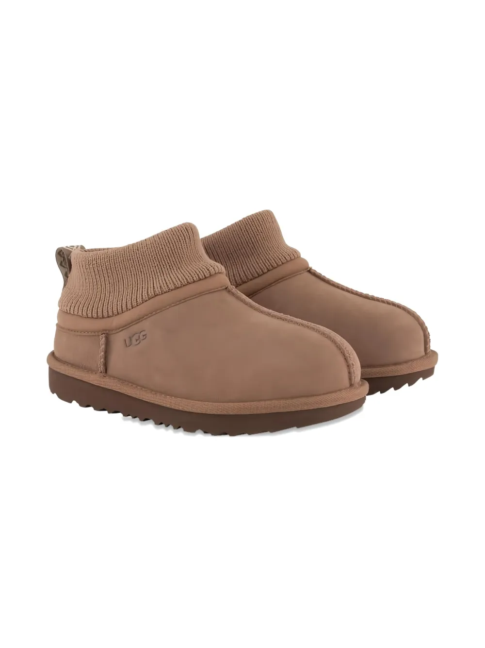 Ботинки без шнуровки с ребристыми манжетами Ugg Kids, нейтральный