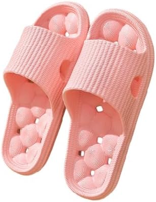 

Тапочки для ванной BYDZKJ с водоотталкивающим дизайном, противоскользящей подошвой, долговечные, легкие и удобные, специальные для душа, с полым и дышащим дизайном, массажные пляжные тапочки, розовый