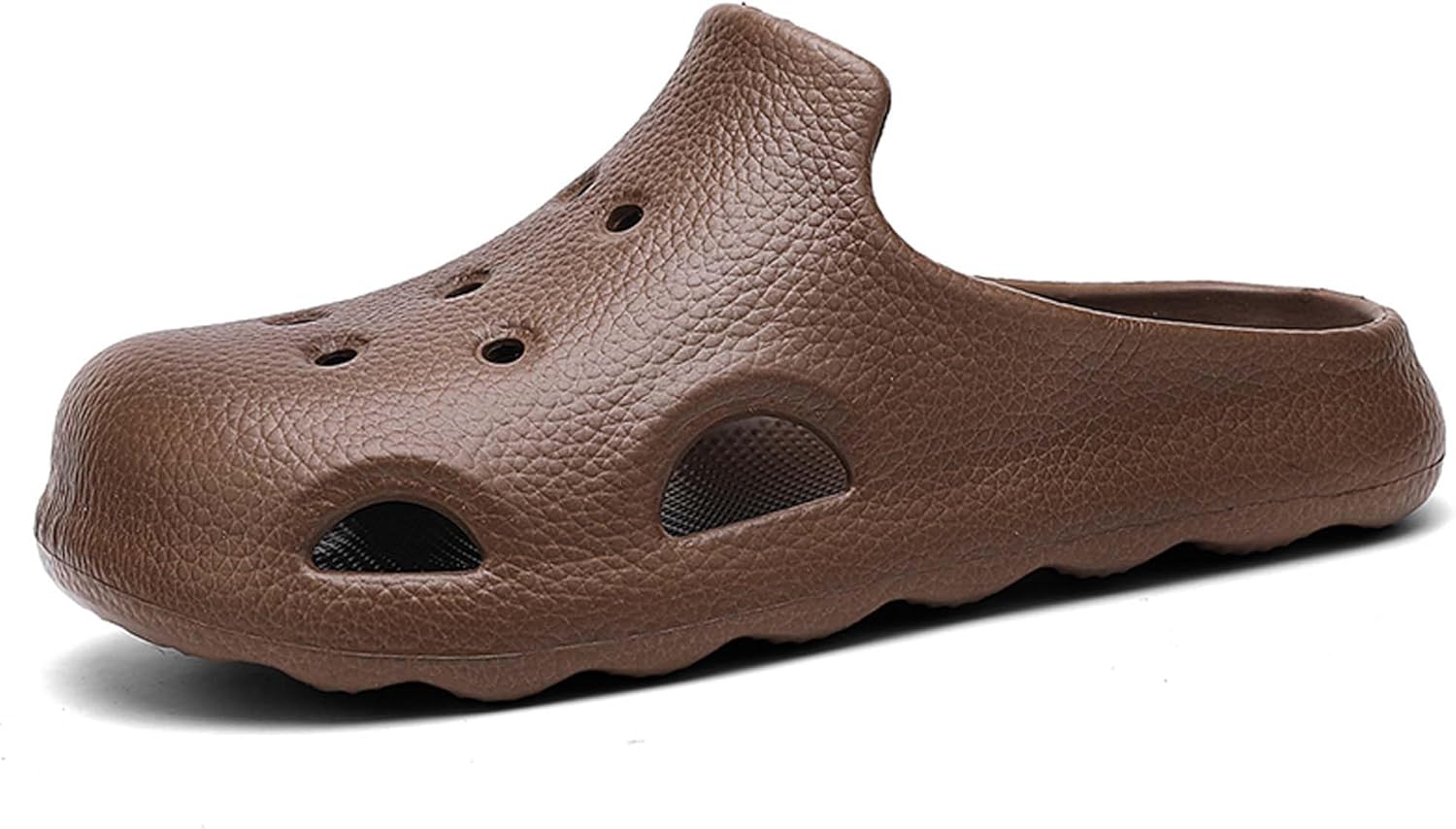 

Мужские сабо для сада с поддержкой свода стопы, набор мюлей, противоскользящие, быстросохнущие пляжные сандалии, тапочки для душа, удобная обувь для улицы с мягкой подошвой Generic, коричневый