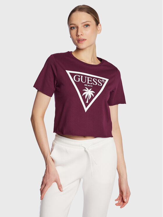 

Футболка свободного кроя Guess, фиолетовый