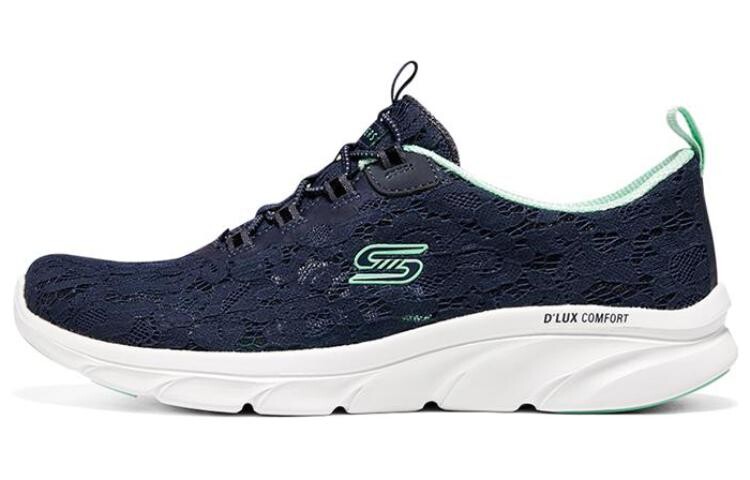 

Skechers D"lux Comfort Lifestyle Shoes Women's Low-top Navy Blue/light Green